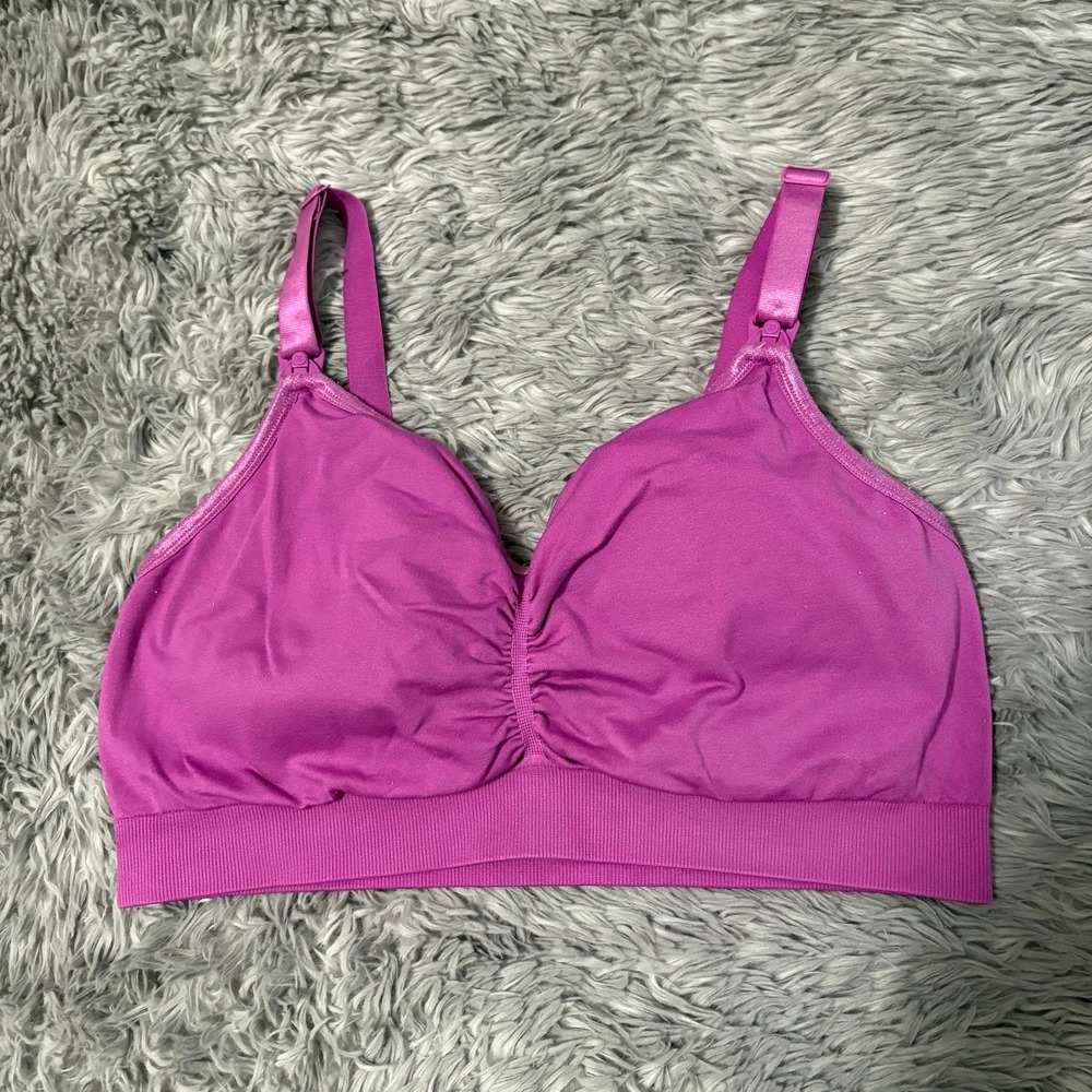 Kindred Bravely Maternity Sublime Nursing Sports Bra Magenta Womens Large Busty